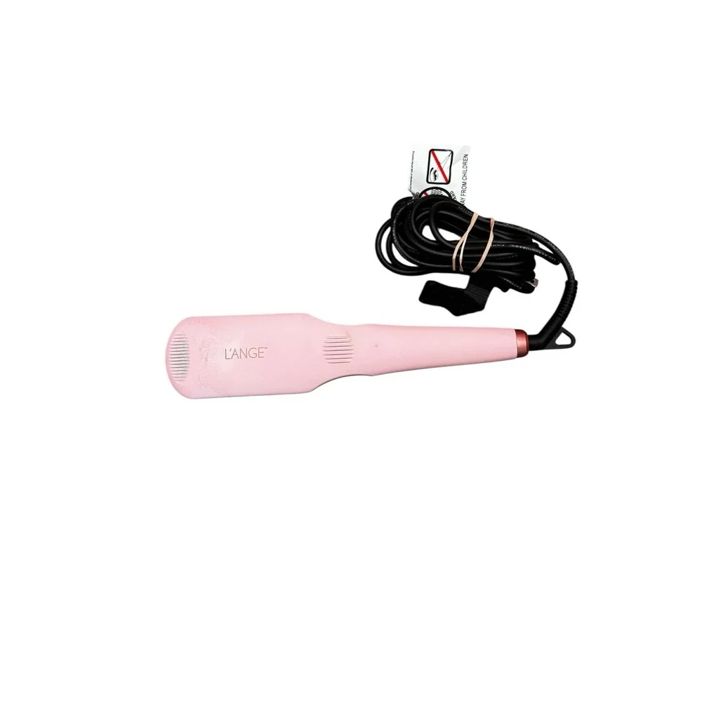 L'ange Le Vite Hair Straightening Brush Blush Pink Ceramic Digital Heat Control